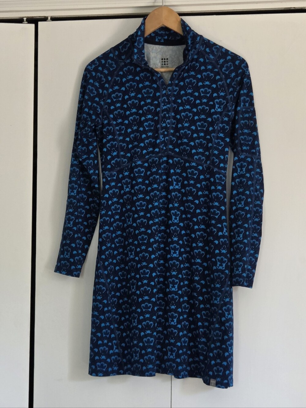 Title Nine Teal and Navy Patterned Top